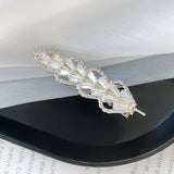 Leaf Crystal Hair Clip Tiara for Women