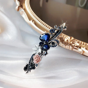 Crystal Flower Hairpin Retro Hair Clip Women Jewelry