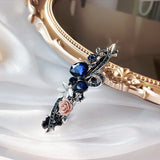 Crystal Flower Hairpin Retro Hair Clip Women Jewelry