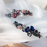 Crystal Flower Hairpin Retro Hair Clip Women Jewelry