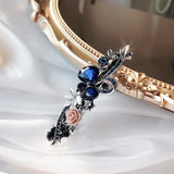 Crystal Flower Hairpin Retro Hair Clip Women Jewelry
