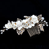 Bridal Flower Rhinestone Hair Combs Wedding Accessories