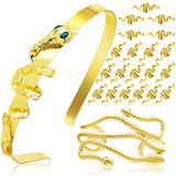 Golden Snake Head Hair Hoop for Women