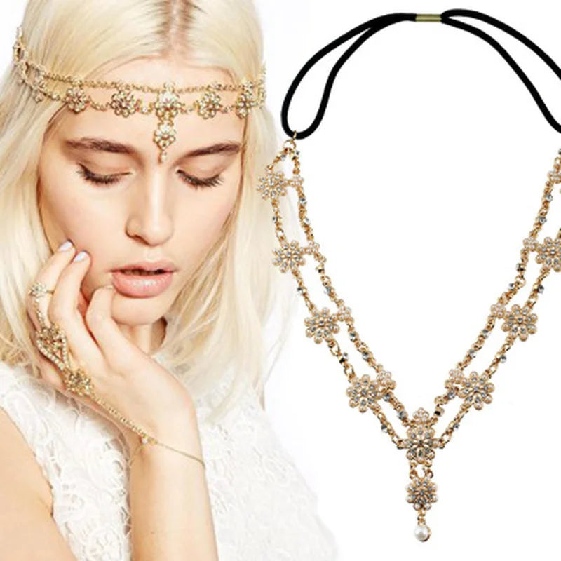 Hair Hoops Head Hoop Women Headband Hairband Rhinestones Hair Accessories Tiaras