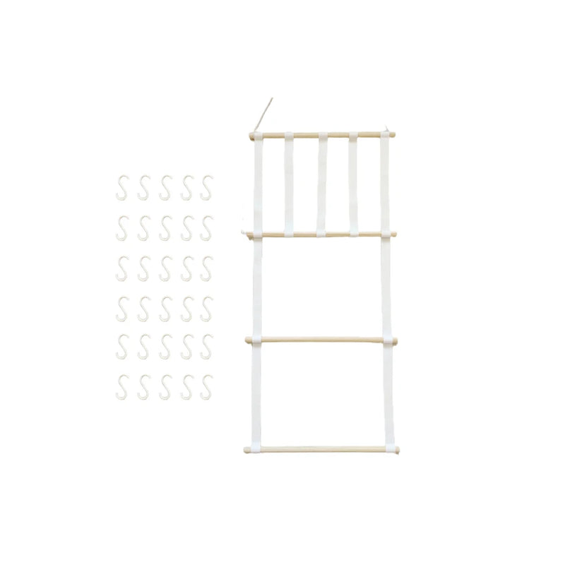 Hair Pin Cord Holder 4 Layers Hairclip Storage Rack with Hooks