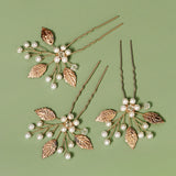 Pearl Rhinestone Flower Hair Pins Wedding Hair Accessories