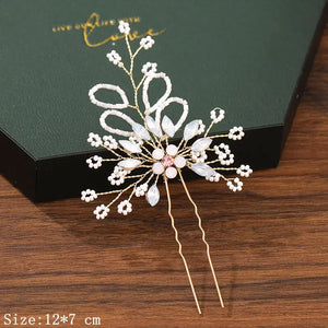 Sparkly Floral Hair Clip Headpiece