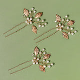 Pearl Rhinestone Flower Hair Pins Wedding Hair Accessories