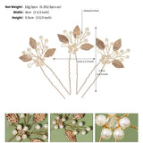 Pearl Rhinestone Flower Hair Pins Wedding Hair Accessories