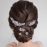 Rhinestone Flower Hair Clip Pins Headpiece Gift