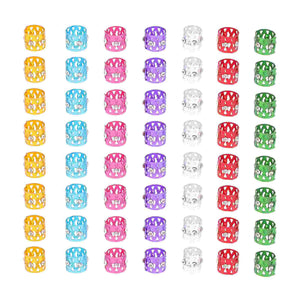 Hair Rings Dreadlocks Braid Jewelry Cuffs Metal Beads Clips