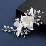 Fairy Pearls Leaf Hair Pins and Clips Bride Wedding Hair Jewelry Accessories