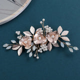 Fairy Pearls Leaf Hair Pins and Clips Bride Wedding Hair Jewelry Accessories
