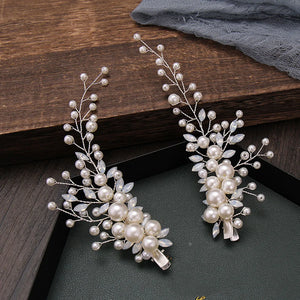 Fairy Pearls Leaf Hair Pins and Clips Bride Wedding Hair Jewelry Accessories