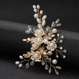 Fairy Pearls Leaf Hair Pins and Clips Bride Wedding Hair Jewelry Accessories