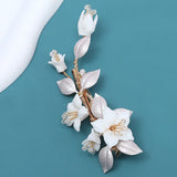 Fairy Pearls Leaf Hair Pins and Clips Bride Wedding Hair Jewelry Accessories