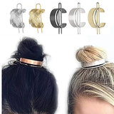 Feather Bun Cuff Leaf HairPin Set Retro Hair Pins Cage Femme Jewelry