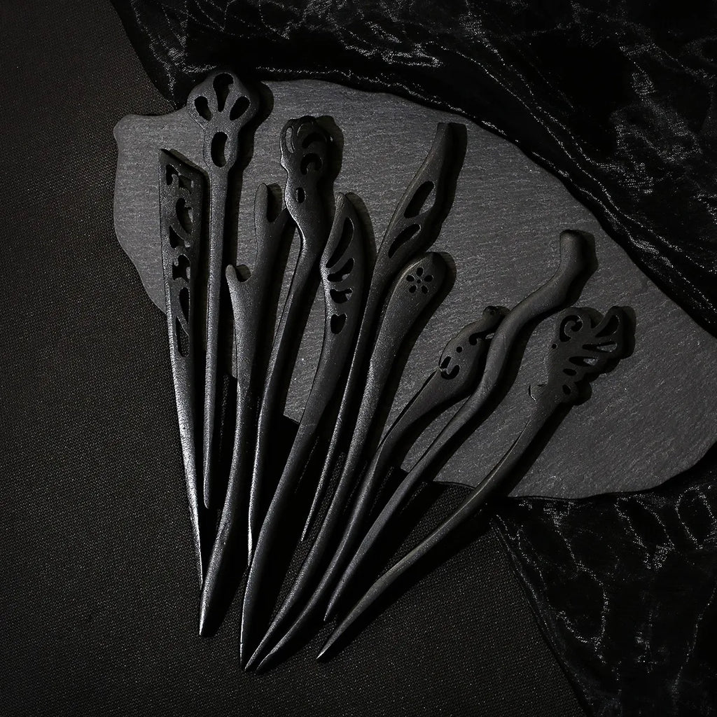 Vintage Chinese Hair Sticks Wooden Hair Fork Clips Accessories Women