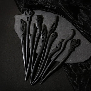 Vintage Chinese Hair Sticks Wooden Hair Fork Clips Accessories Women