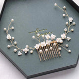 Flower Hair Comb Hair Accessories Bridal Wedding Headdress
