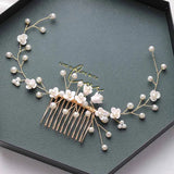 Flower Hair Comb Hair Accessories Bridal Wedding Headdress