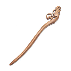 Ethnic Animal Hair Accessories Clips Classic Sandalwood Coiled Hairwear
