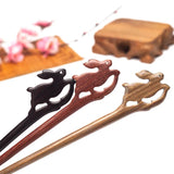 Ethnic Animal Hair Accessories Clips Classic Sandalwood Coiled Hairwear
