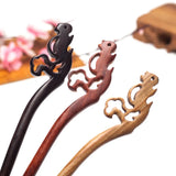 Ethnic Animal Hair Accessories Clips Classic Sandalwood Coiled Hairwear