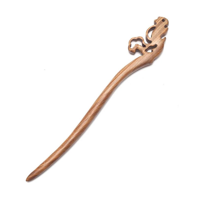 Ethnic Animal Hair Accessories Clips Classic Sandalwood Coiled Hairwear