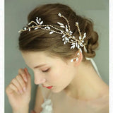 Bride Hair Accessories Wedding Hairband Bijoux Flower Ribbon D226
