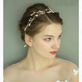 Bride Hair Accessories Wedding Hairband Bijoux Flower Ribbon D226