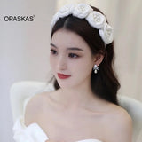 Beaded Pearl Hairband for Women Bridal Party Headbands