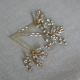 Metal Leaf Hair Accessories Vintage Rhinestones Bride Wedding Headdress