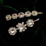 CZ Rhinestone Side Clip Hairpins Wedding Bridal Jewelry