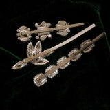 CZ Rhinestone Side Clip Hairpins Wedding Bridal Jewelry