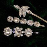 CZ Rhinestone Side Clip Hairpins Wedding Bridal Jewelry