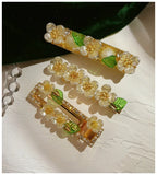 Vintage Baroque Flower Hairpin Side Clip Fine Jewelry