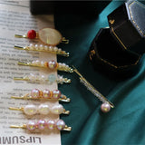 Purple Baroque Pearls Hairpins Tiara for Women, Irregular Wedding Gift