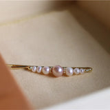 Purple Baroque Pearls Hairpins Tiara for Women, Irregular Wedding Gift