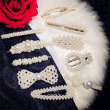 Bridal Wedding Hair Clip Hair Pins Pearls Flower Hairwear