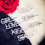 CZ Sexy Letter Hair Clip Word Folder Hair Accessories Jewelry