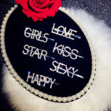 CZ Sexy Letter Hair Clip Word Folder Hair Accessories Jewelry