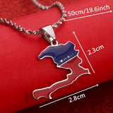 Haiti Map Pendant Necklaces for Women Girls Ayiti Jewelry
