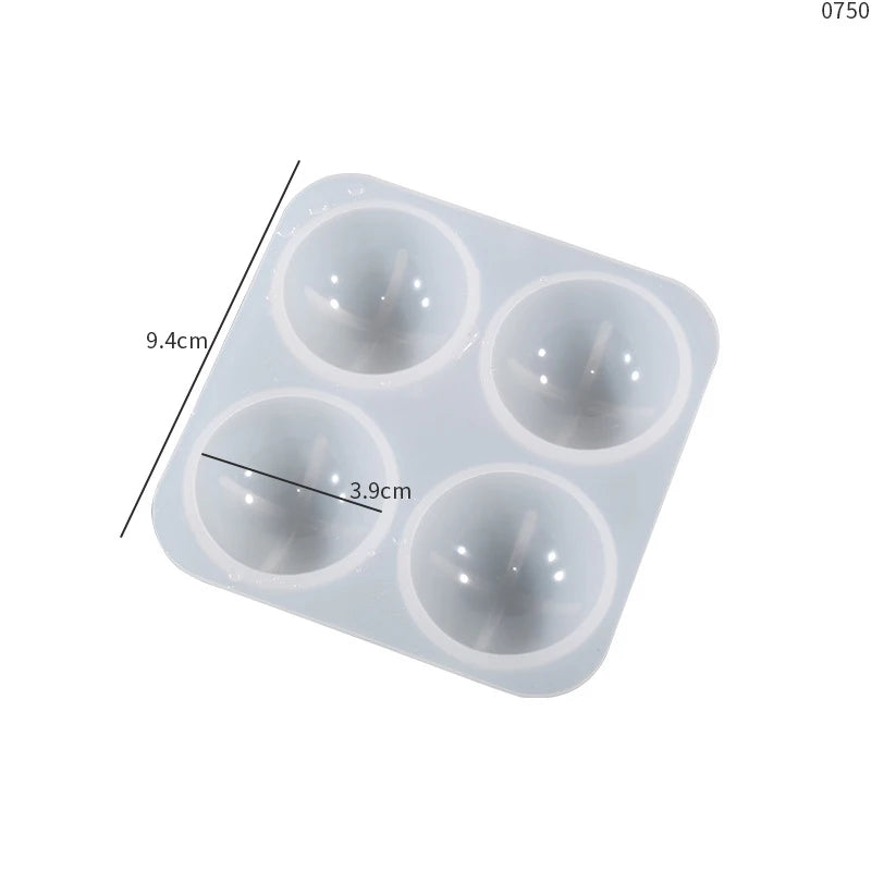 Half Ball Gem Pendants Silicone Mold DIY Necklace Bracelet Epoxy Resin Mold