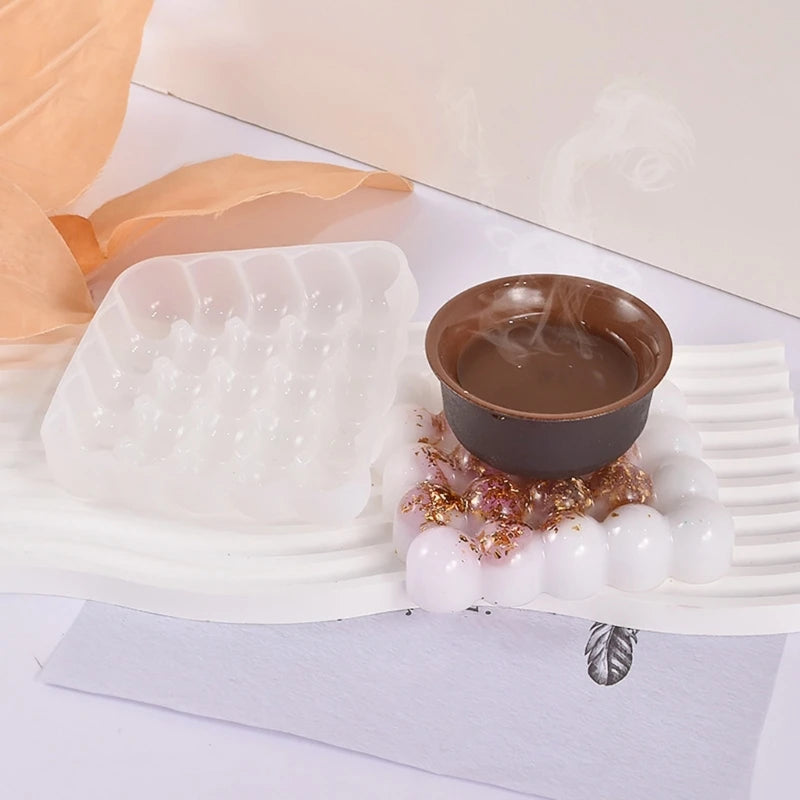 Silicone Coaster Mold Square Epoxy Casting Mold for Resin Coaster