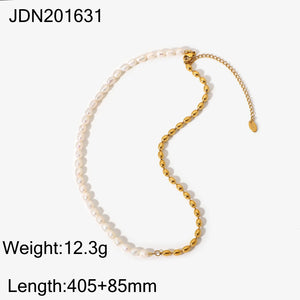 Freshwater Pearl 18K Stainless Steel Choker Necklace