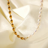 Freshwater Pearl 18K Stainless Steel Choker Necklace