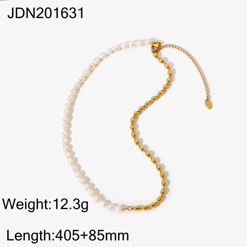 Freshwater Pearl 18K Stainless Steel Choker Necklace