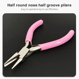 Half Groove Half Circle Jewelry Pliers Round Mouth Hand Pliers Winding Jewelry