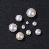 AAA Natural Freshwater Pearl Beads Flat Round Half Hole Button Bread Pearl